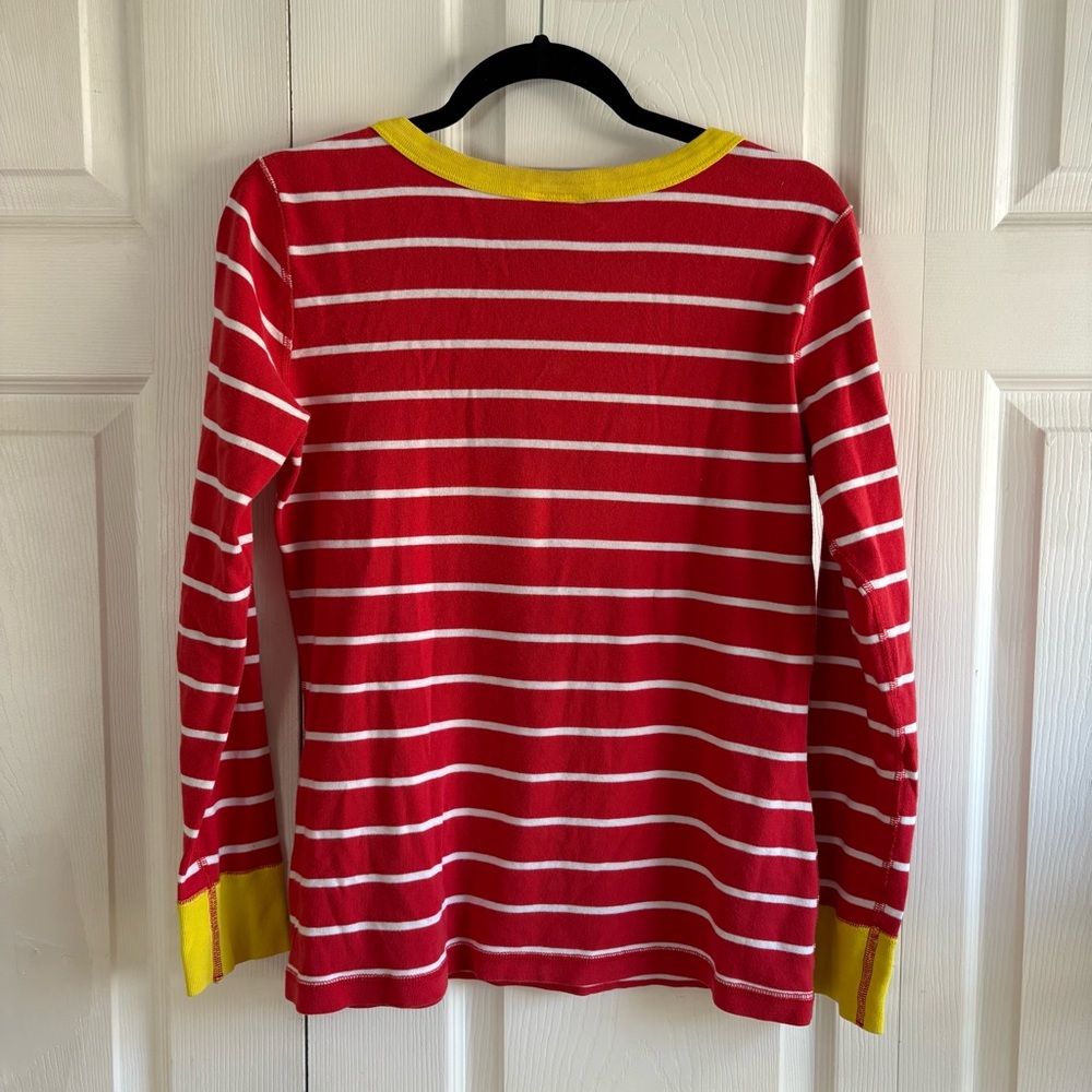 Hanna Andersson Women’s‎ Red DC Wonder Woman Long John Striped Pajama Top M Soft - Picture 6 of 8